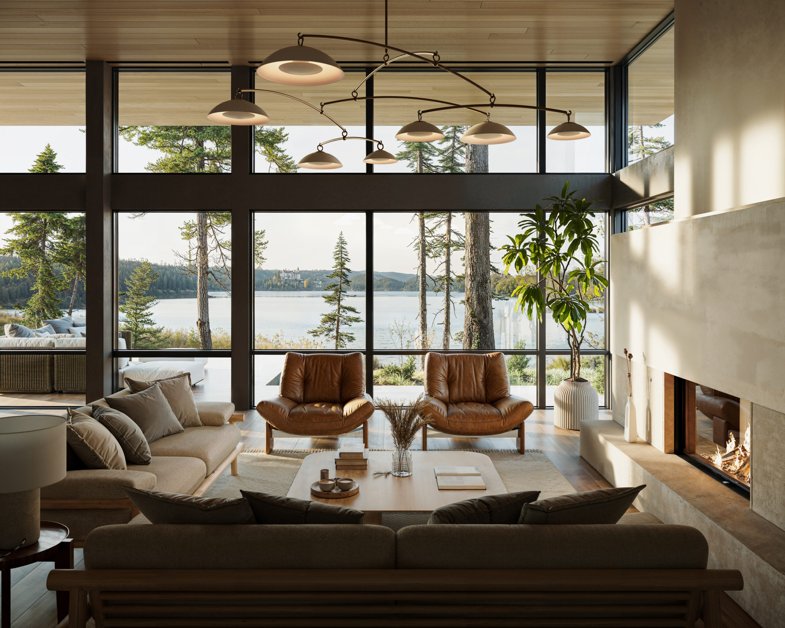 116 - Mobile 7 - Linen Matte Porcelain - Antique Brass - Credit Ted Bradley Studio